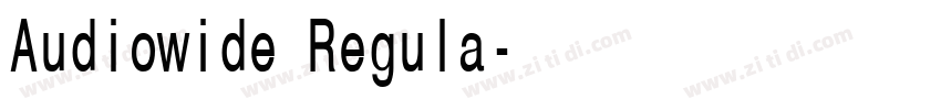 Audiowide Regula字体转换